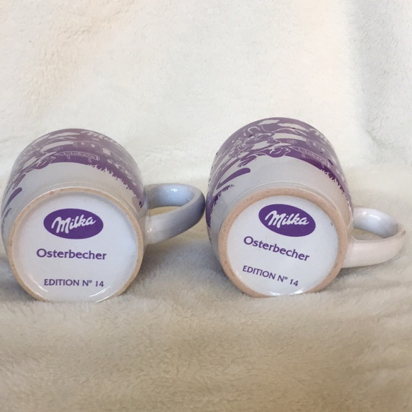 Milka Osterbecher Chocolate Candy Company Mug Mugs (Set of 2 items) FLAW - Picture 4 of 15